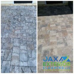 paver walkway before and after