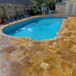 Pool with sealed paver patio